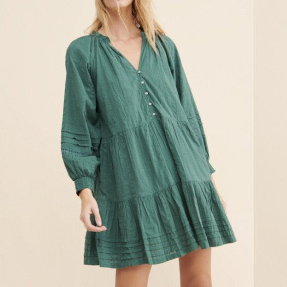 ANTHROPOLOGIE CARRIE TIERED DRESS MEDIUM - Picture 1 of 9